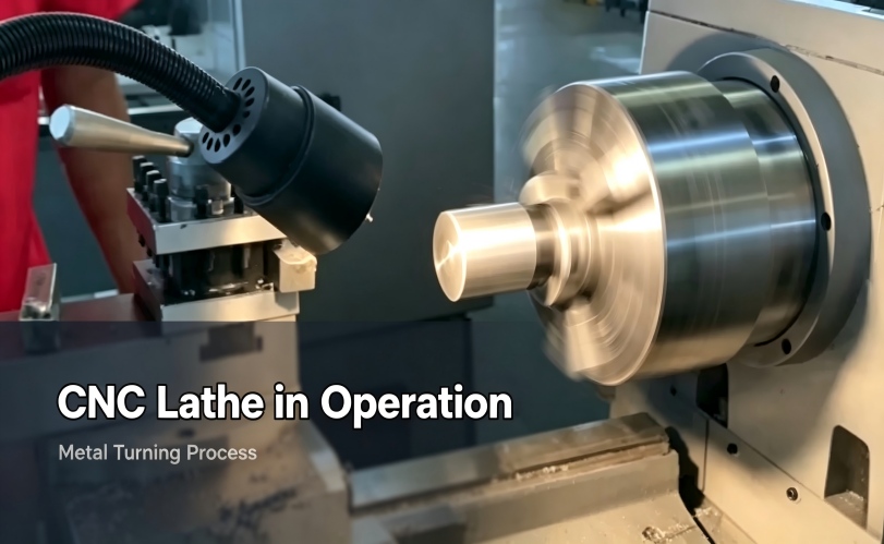 Gia công tiện tốc độ cao trên máy tiện CNC giường nghiêng.