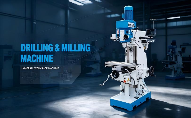 Máy khoan phay đa năng phiên bản truyền động bằng dây đai và bánh răng dùng cho mục đích đào tạo